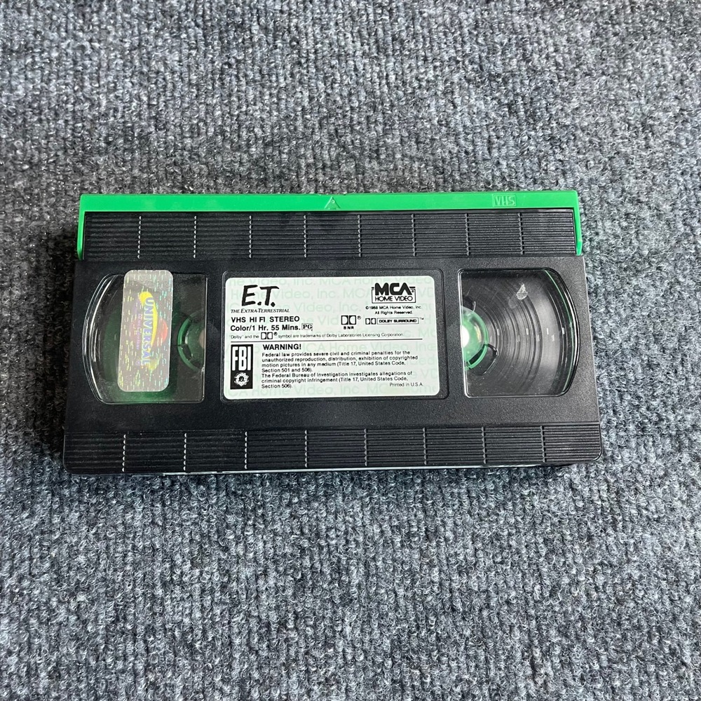 ET The Extra Terrestrial VHS 1988 MCA Home Video Green Flap 77012 Spielberg - Picture 6 of 9
